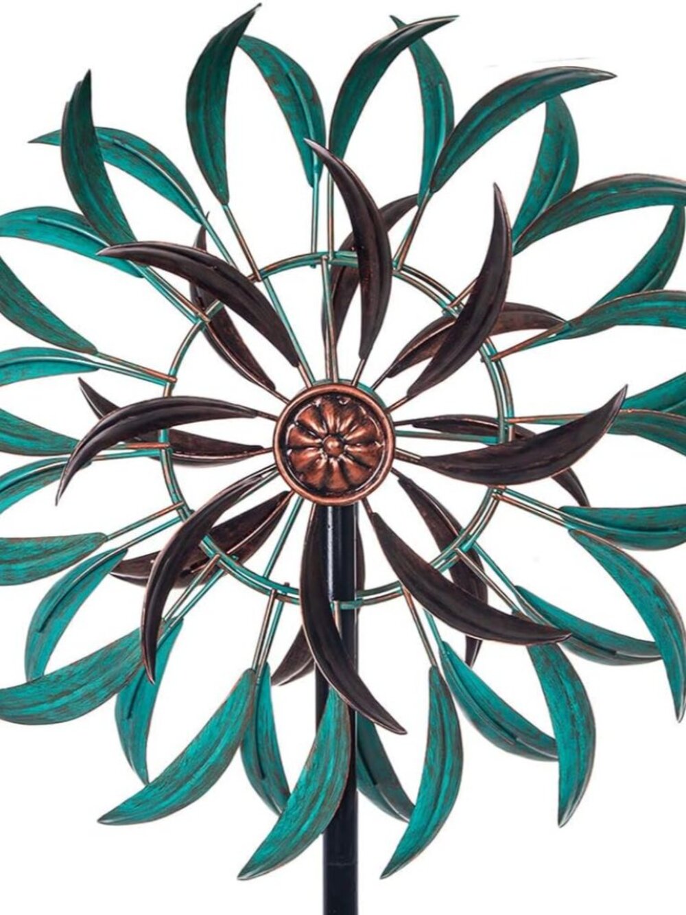 360° Outdoor Wind Spinner, Wind Sculpture Spinner with Metal Stake, Yard Art Dec